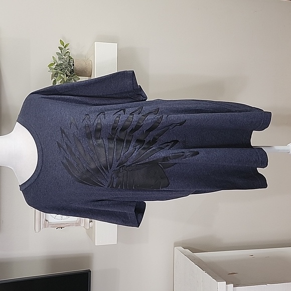 Men's Ring of Fire Indian Chief Textured Short Sleeve Tee - Picture 7 of 8